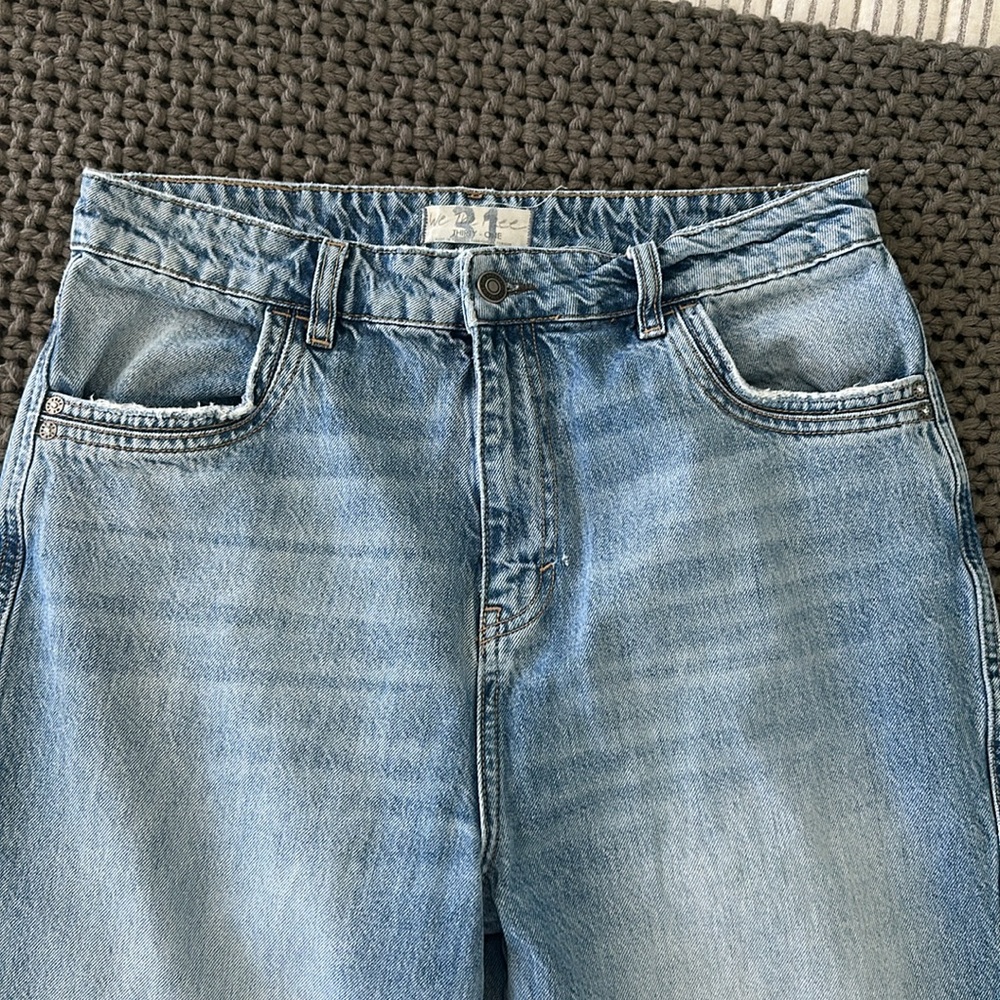 FREE PEOPLE High Rise Ripped Hem Jeans - Picture 3 of 5